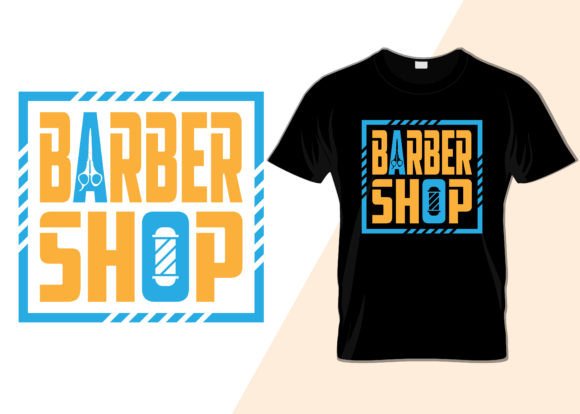Barber Shop Typography T-Shirt Design Graphics