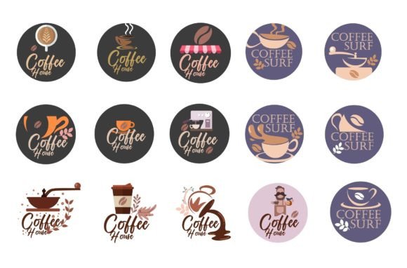 Coffee Set Logo: Graphics & Logos for Warm, Handmade Branding