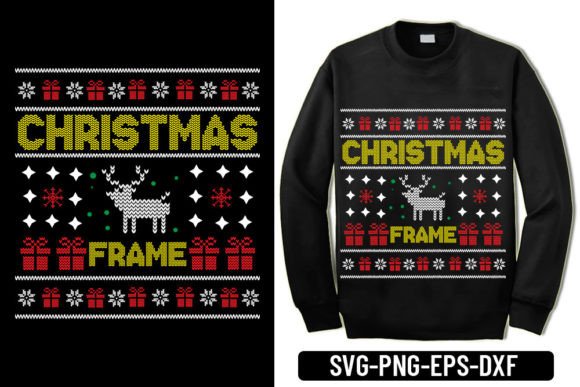 Ugly Sweater - Christmas Frame: Graphics for T-Shirt Designs