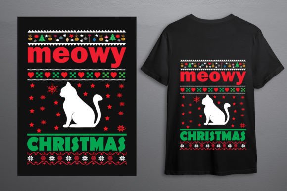 Ugly Sweater - MEOWY Christmas Graphics for T-Shirt Designs