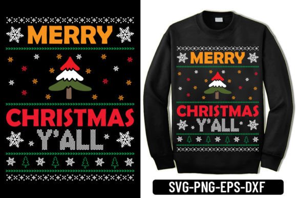 Ugly Sweater - Merry Christmas Y’all Graphics